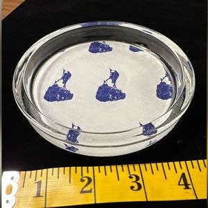 Hand crafted decopauge glass ring/jewelry dish or coaster. Custom Block Island